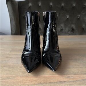 Christian Dior Patent Leather Black Ankle Boots EU 38.5
